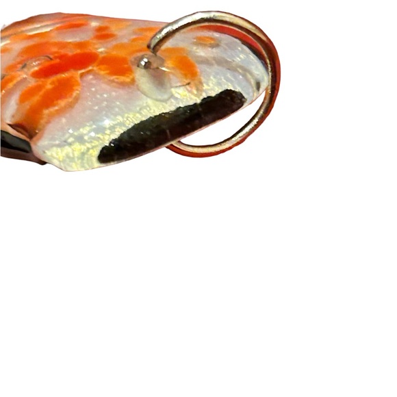 🍄Gorgeous Resin Multimedia Pendant W/Peach, Gold, & Neutral Tones Approx. 2”x1” - Picture 5 of 10